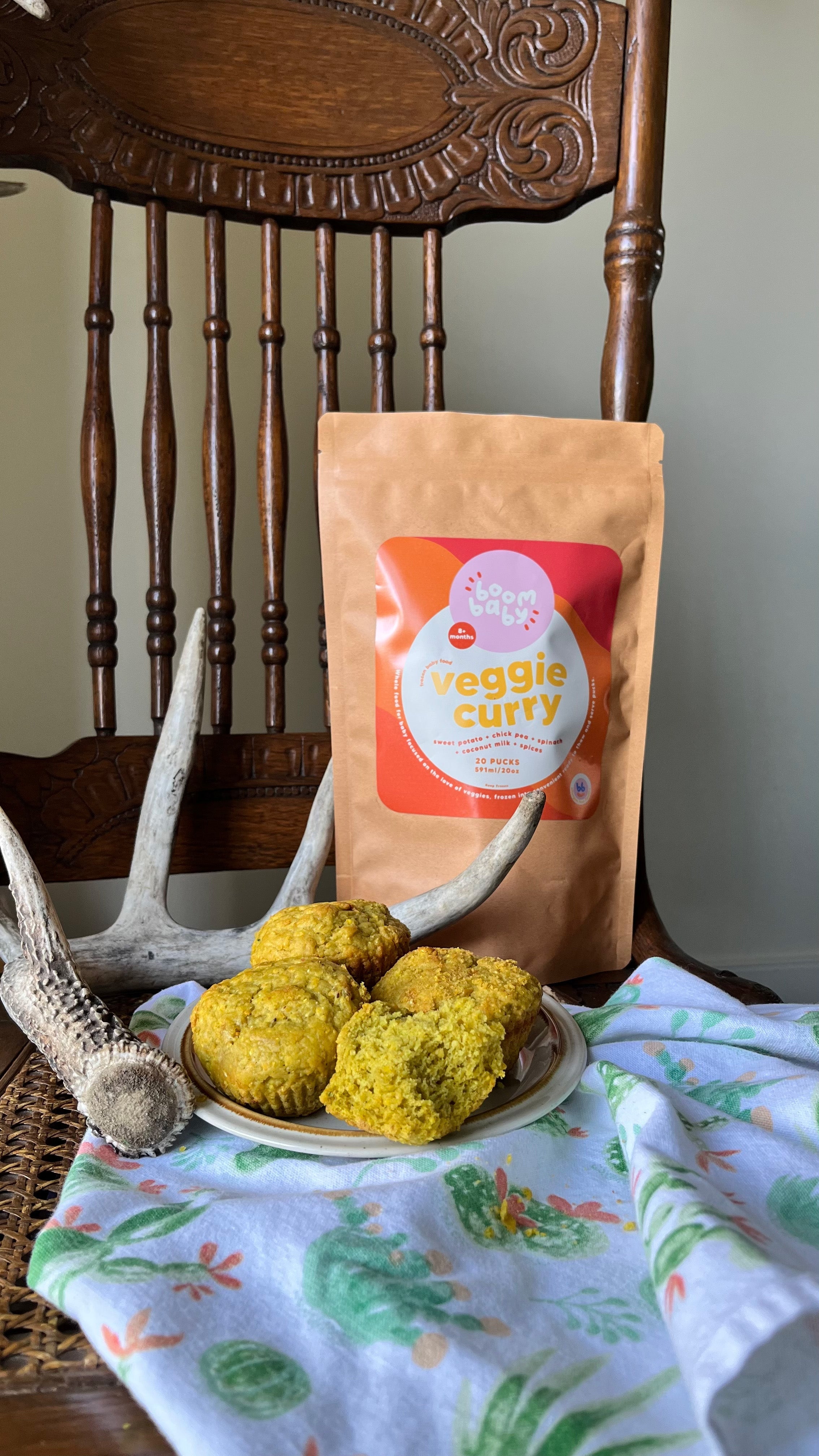Veggie Curry Corn Muffin Boom Baby Food Co.